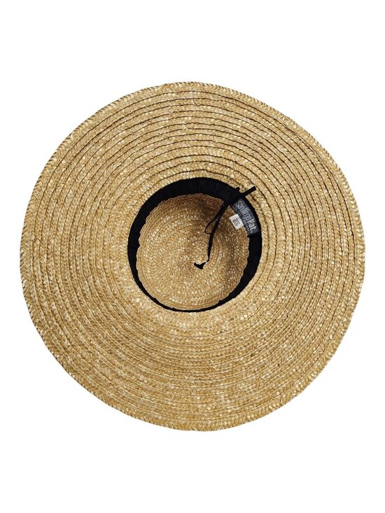 San Diego large brim straw Hat with black ribbon . women\'s O/S main image 6